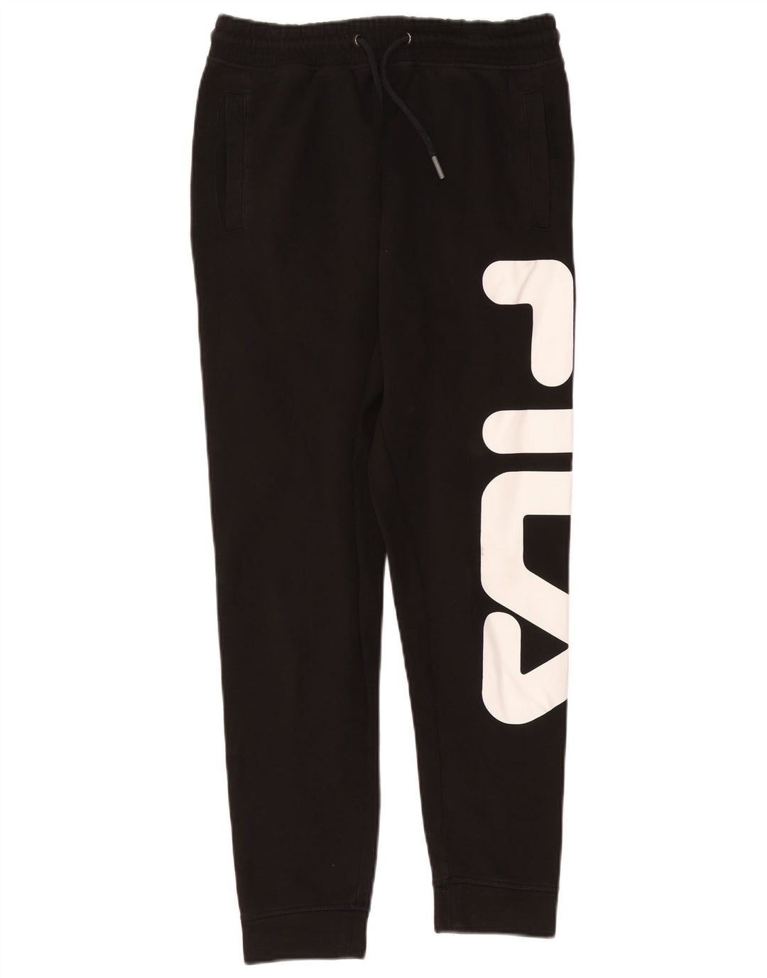 FILA Pantalon de Survêtement Graphique Joggers Homme Noir Moyen Coton