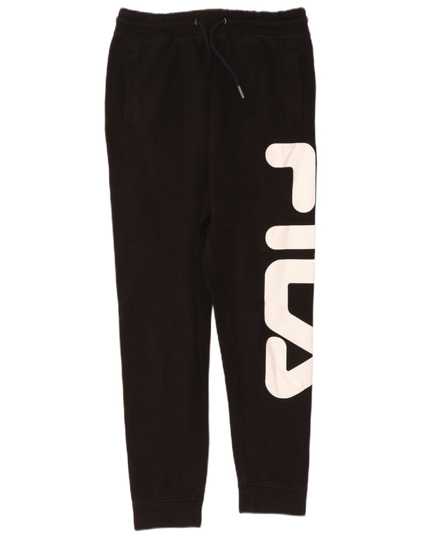 FILA Pantalon de Survêtement Graphique Joggers Homme Noir Moyen Coton