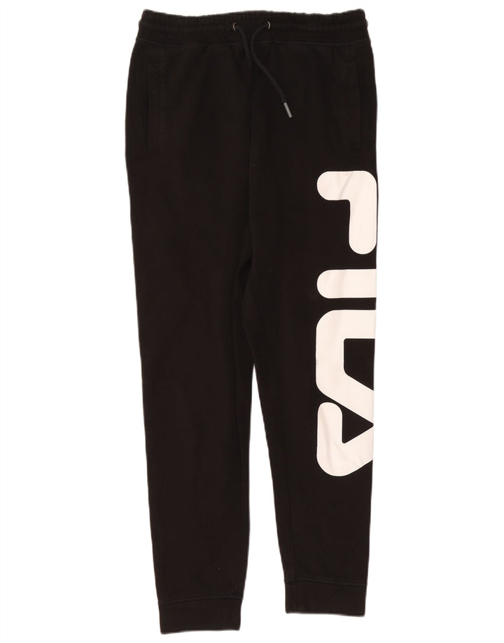 FILA Pantalon de Survêtement Graphique Joggers Homme Noir Moyen Coton