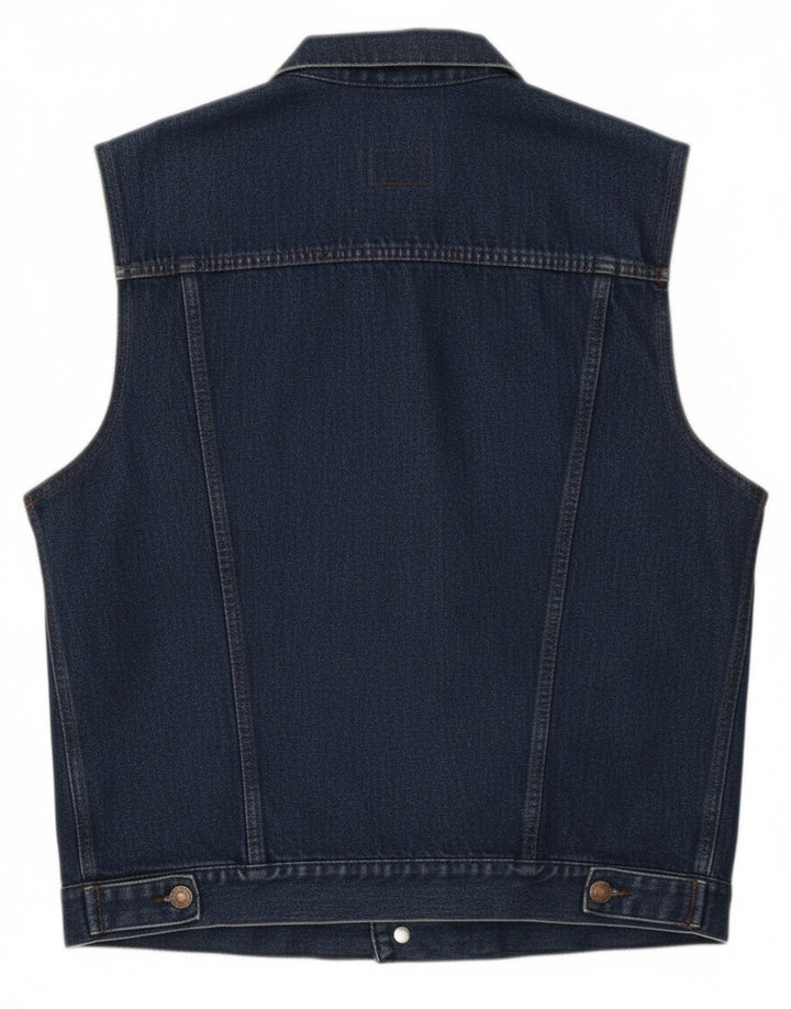 Carrera Gilet en jean pour homme UK 40 Large Bleu marine