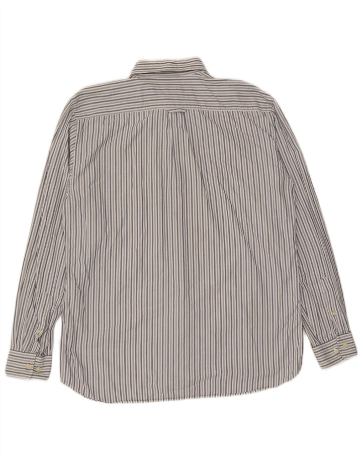 Gant Chemise Homme Bleu Moyen Rayé Coton