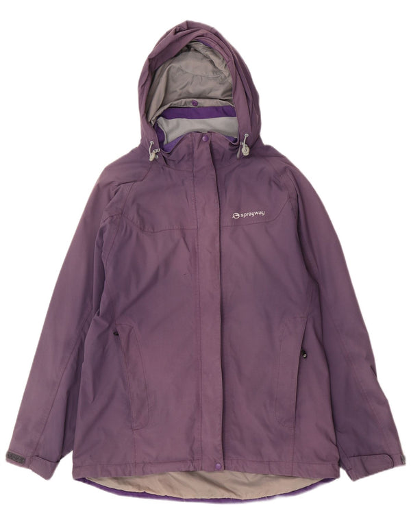 Sprayway Veste imperméable à capuche pour femme UK 12 Violet moyen Polyamide