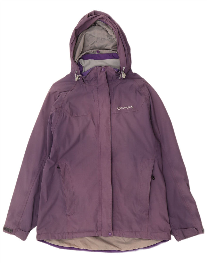 Sprayway Veste imperméable à capuche pour femme UK 12 Violet moyen Polyamide