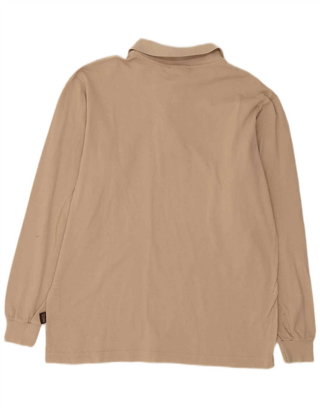 Rifle Polo à manches longues pour homme en coton beige moyen