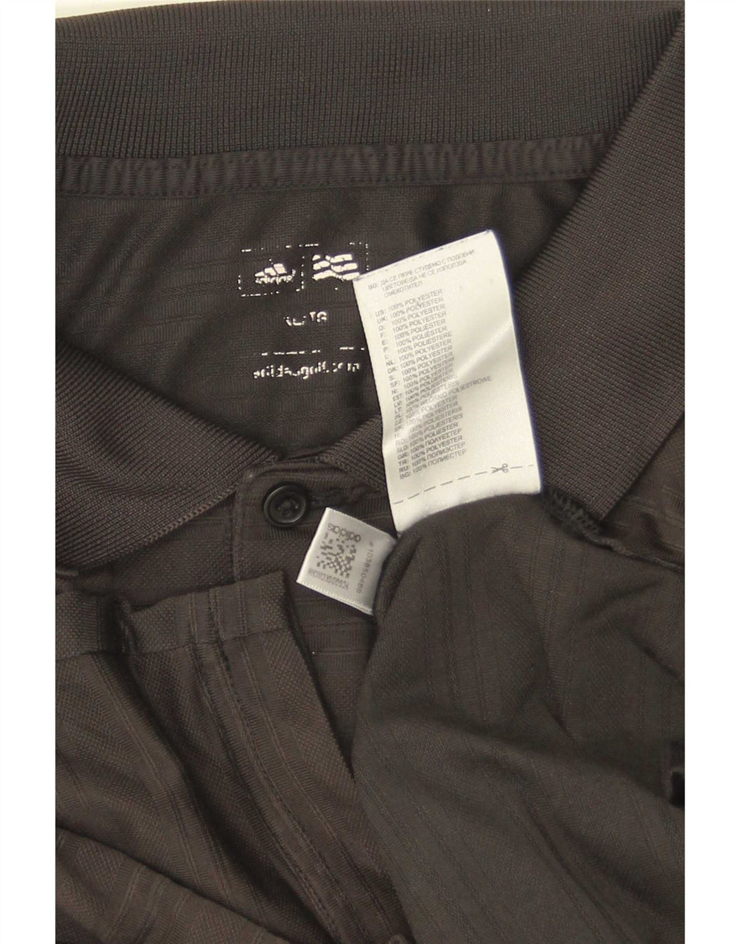 Adidas Polo à manches longues pour homme XL Noir Polyester