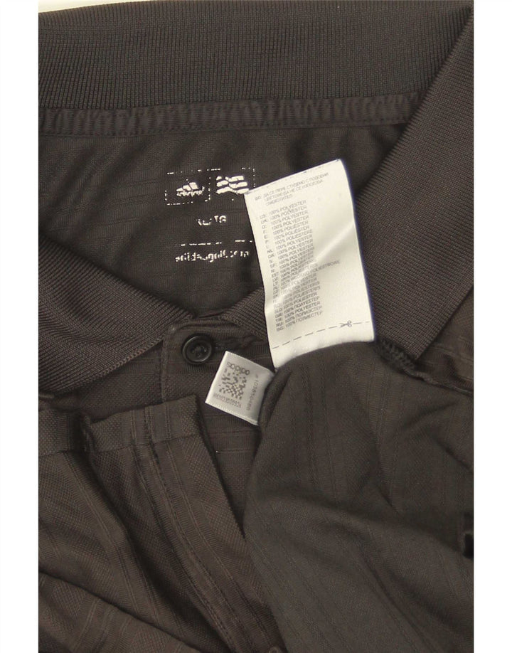 Adidas Polo à manches longues pour homme XL Noir Polyester
