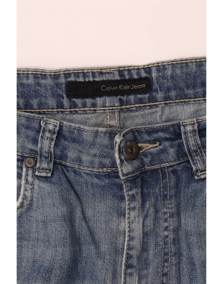 Calvin Klein Jean slim effet vieilli pour femme W32 L33 Bleu