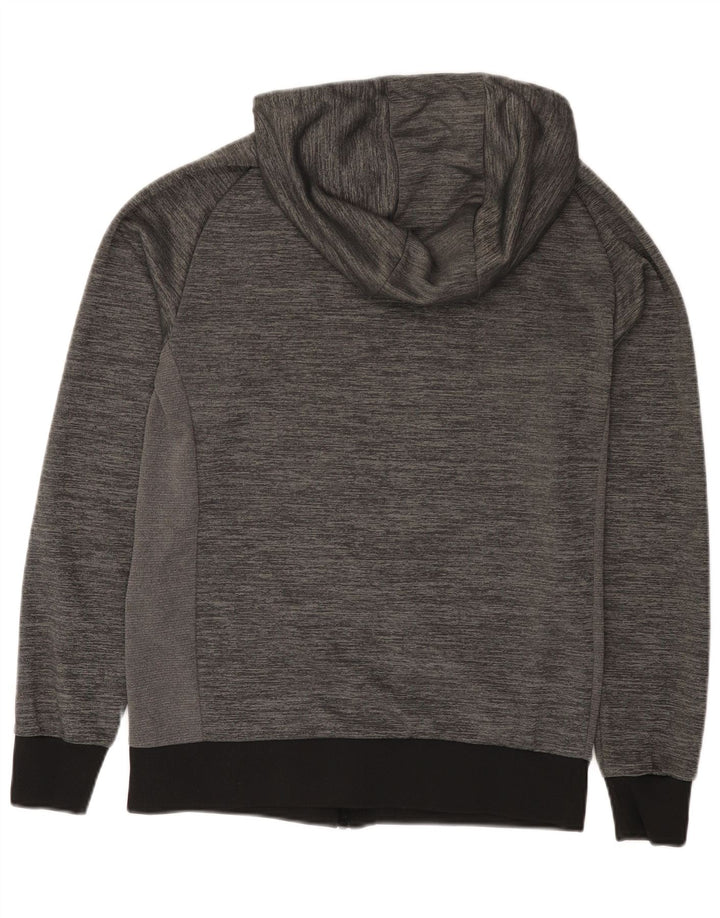 ELLESSE Pull à capuche zippé pour homme en polyester à fines rayures gris
