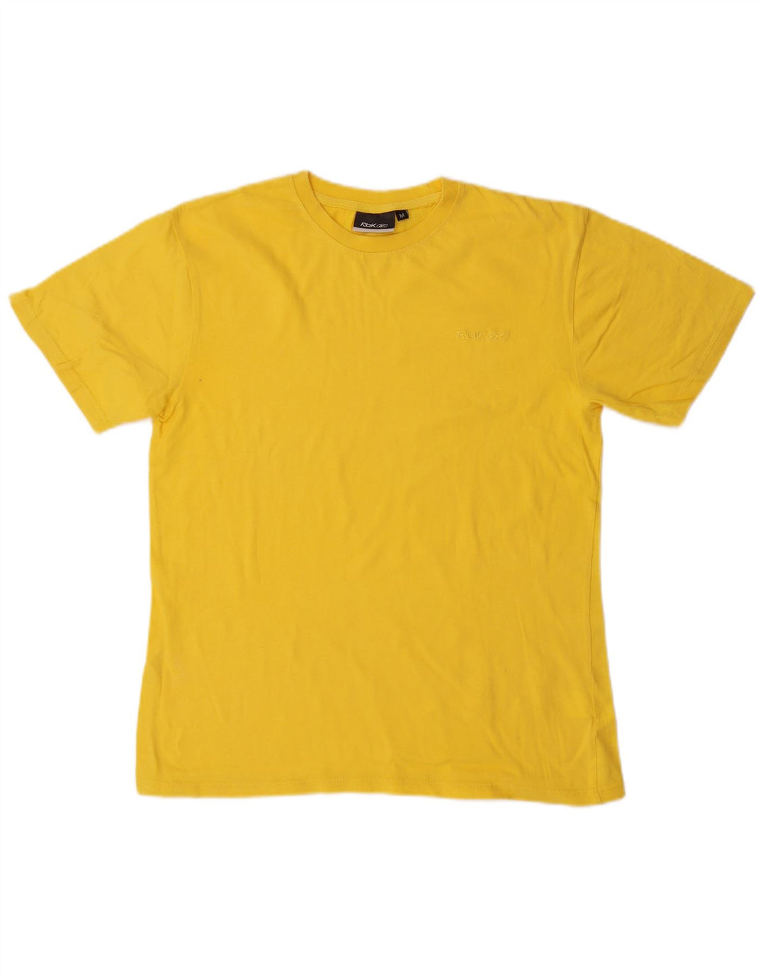 Reebok T-Shirt Top Homme Jaune Moyen Coton