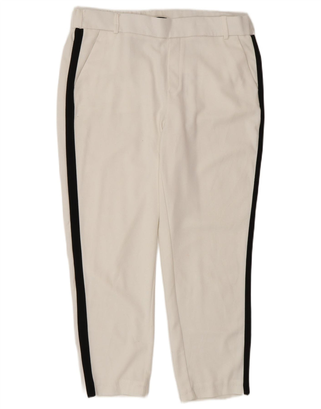 Pantalon court Zara Femme Medium W28 L24 Blanc Colourblock