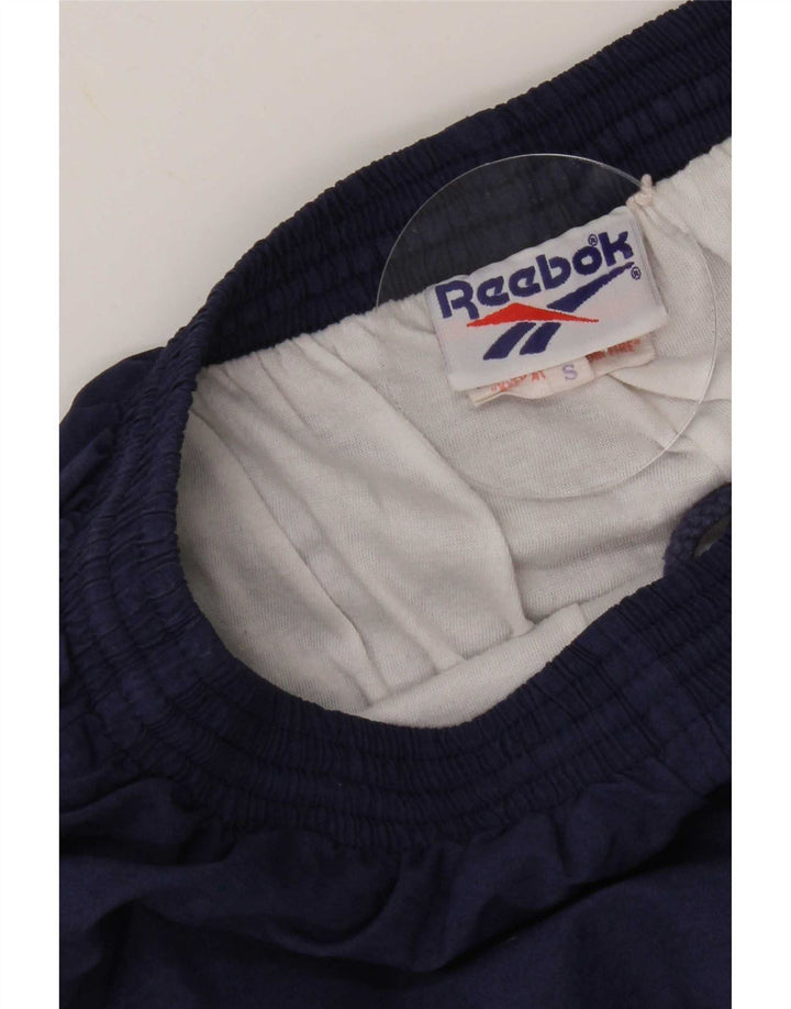 Reebok Pantalon de survêtement pour homme en nylon bleu marine Small