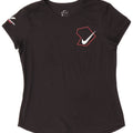 Nike Womens Dri Fit Graphic T-Shirt Top UK 16 Large Noir Polyester