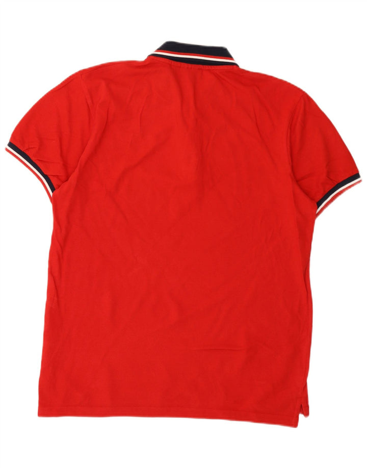 Fila Polo Homme Rouge Moyen Colourblock Coton
