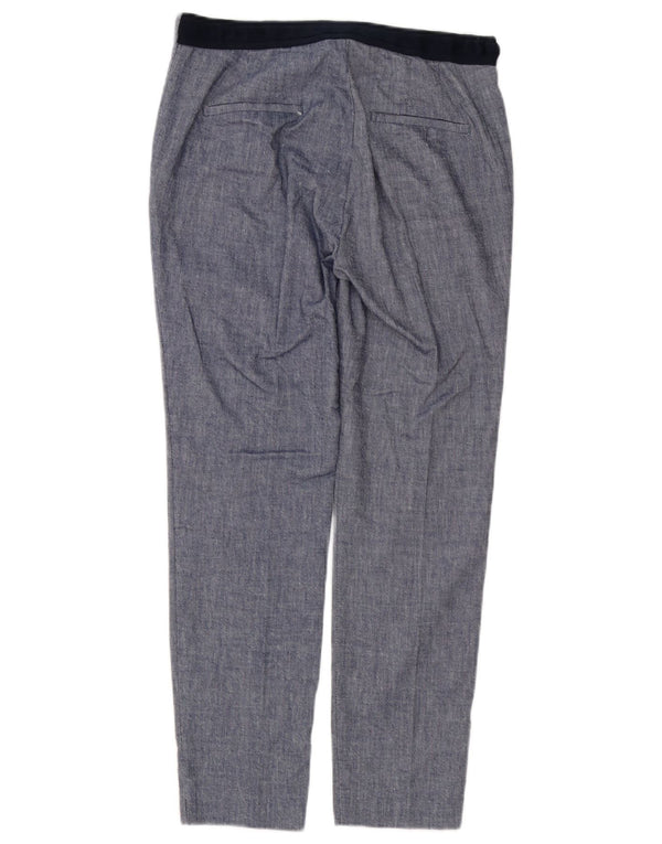 Zara Pantalon Chino Slim Femme Moyen W28 L27 Bleu Colorblock