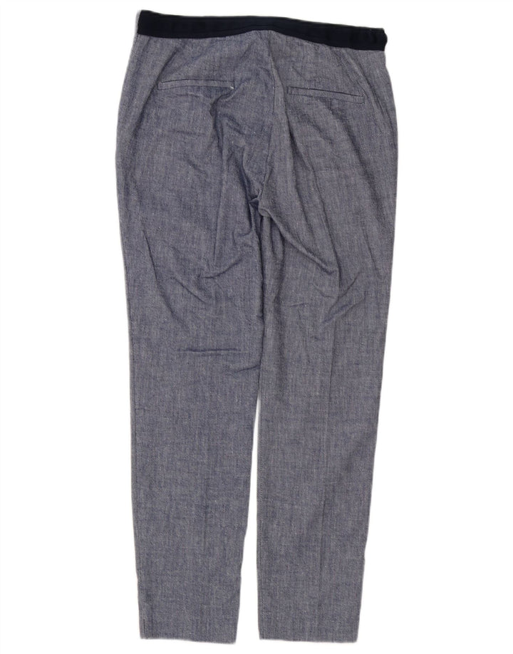 Zara Pantalon Chino Slim Femme Moyen W28 L27 Bleu Colorblock