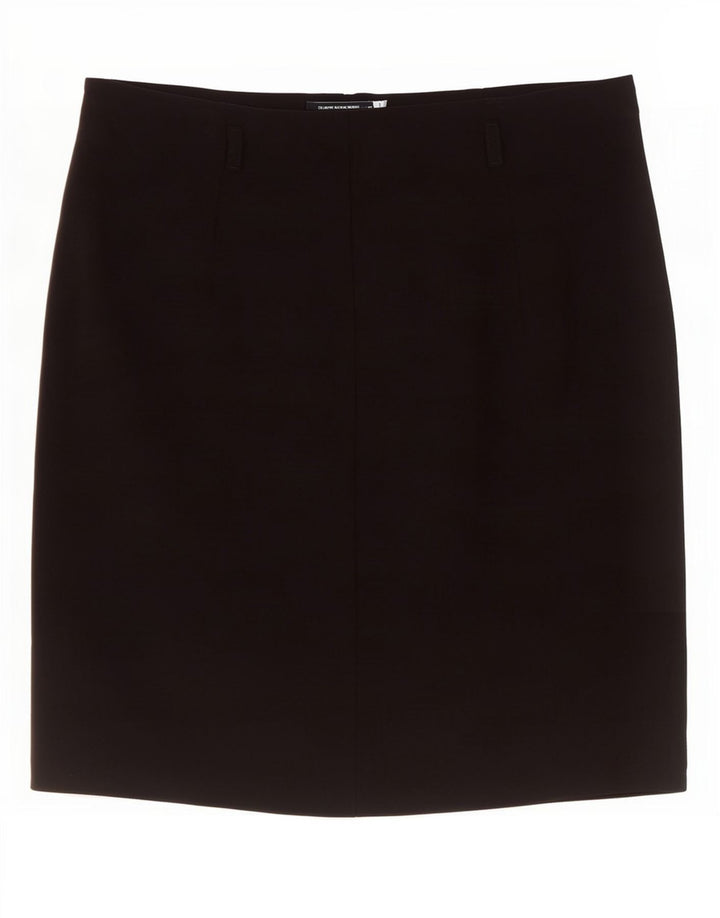 Marks & Spencer Jupe droite pour femme UK 8 Small W28 Noir Polyester