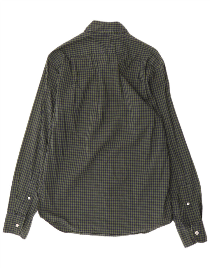 J. CREW Chemise Slim Homme Petit Carreau Vert Coton