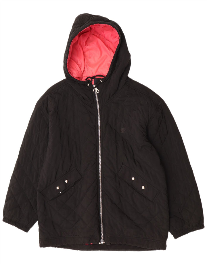 Belfe Veste matelassée surdimensionnée à capuche pour femme IT 50 XL Noir Polyester