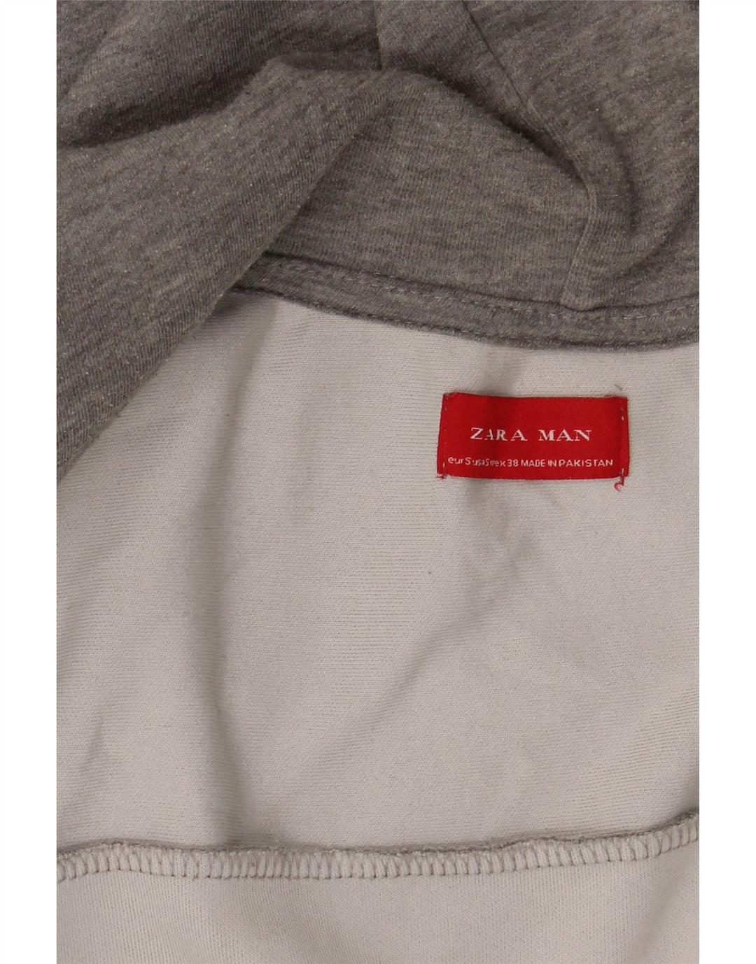 Zara Pull à capuche zippé pour homme Petit gris