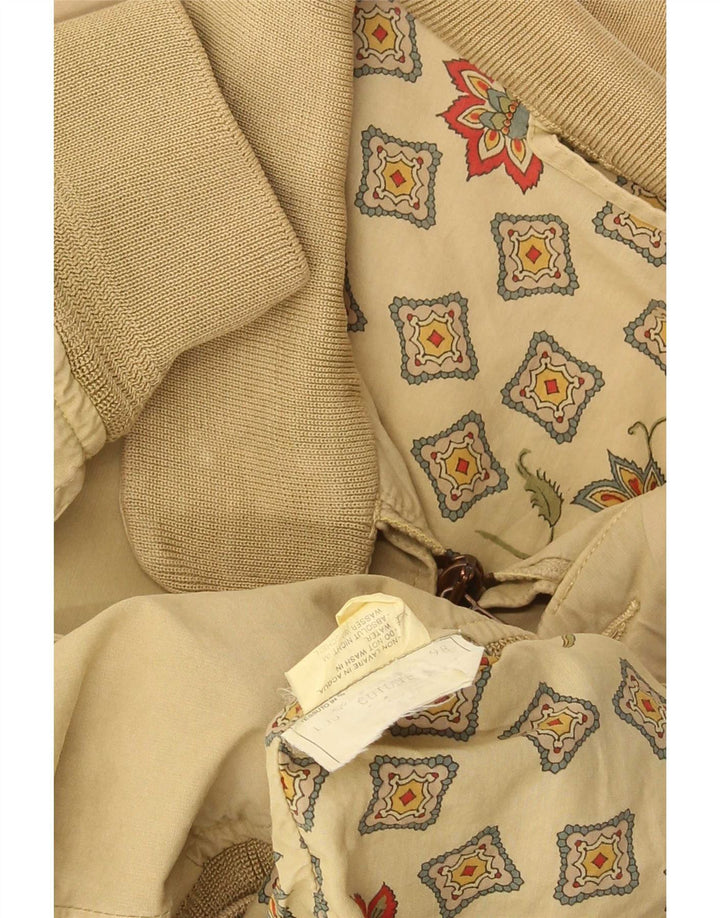 vintage Mens Bomber Jacket UK 40 Grand Coton Beige