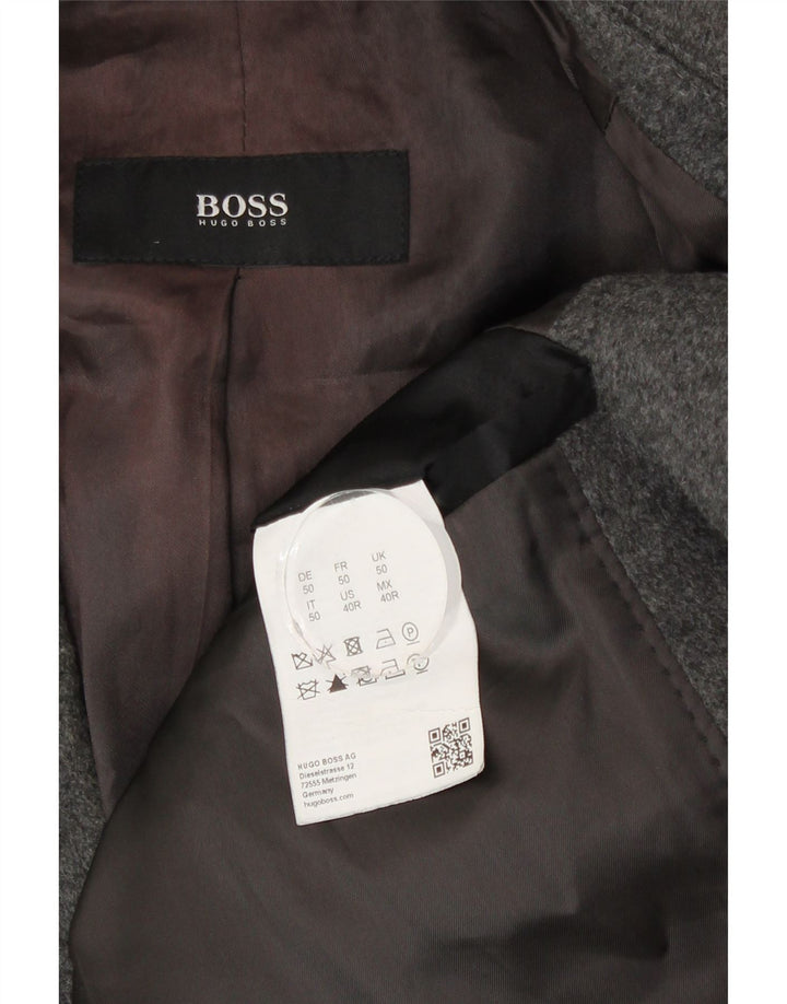 Hugo Boss Manteau Homme EU 50 Grande Laine Vierge Grise