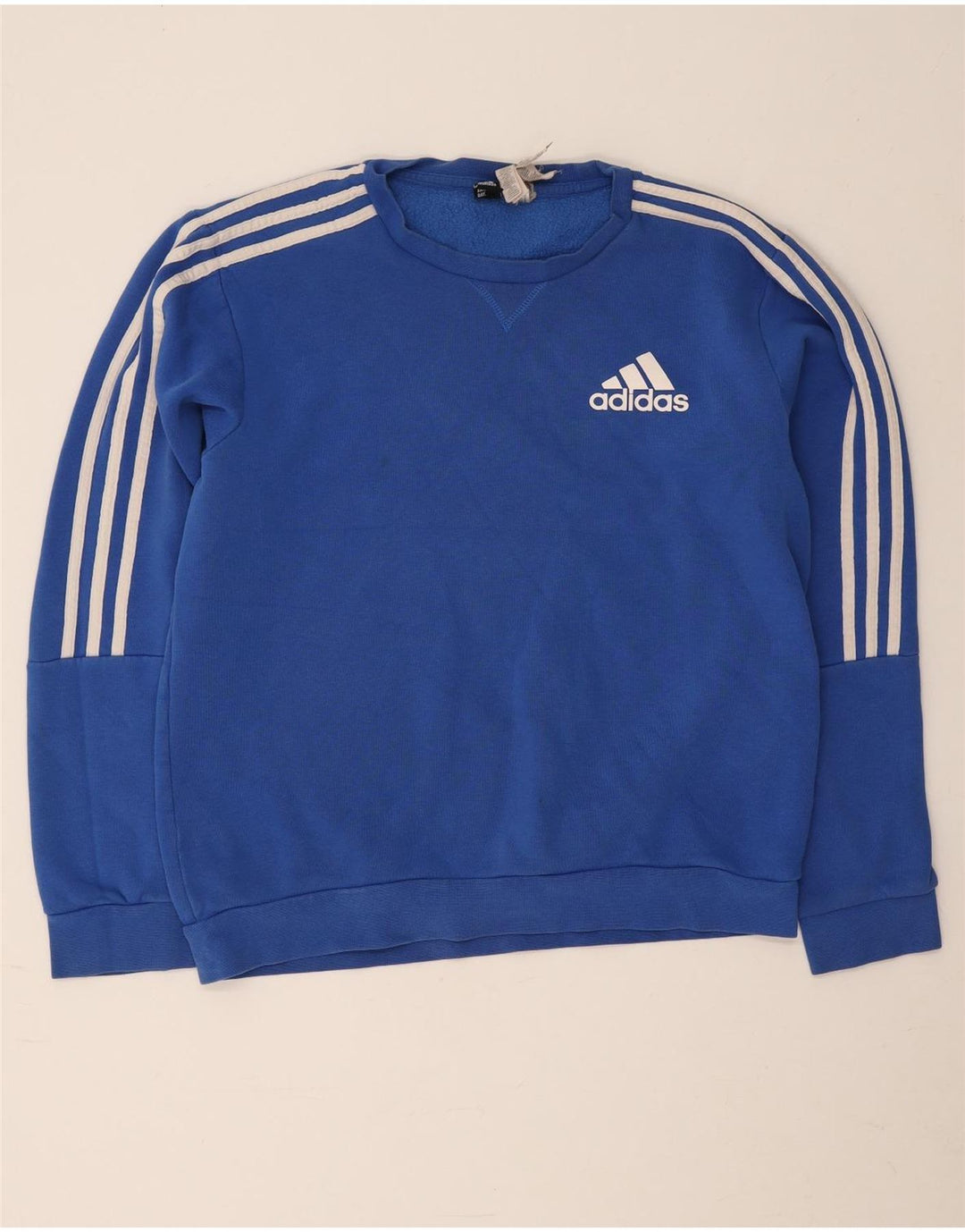 Adidas Sweat-shirt pour femme UK 14 Bleu moyen Coton
