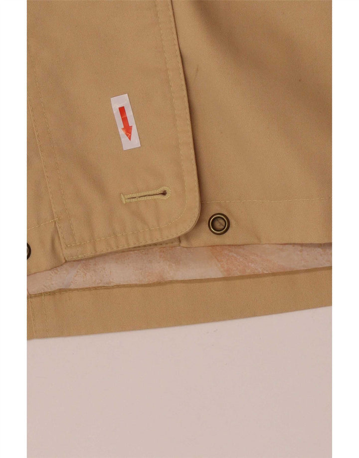 vintage Femme 3 Bouton Blazer Veste EU 42 Grand Beige Polyester