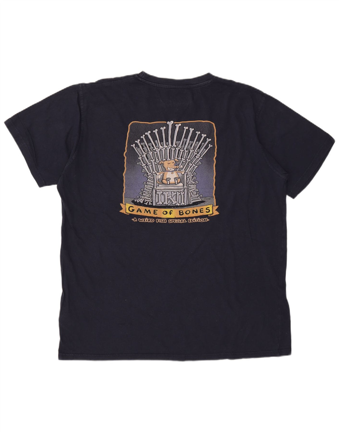 WEIRD FISH T-Shirt graphique homme haut 2XL bleu marine coton