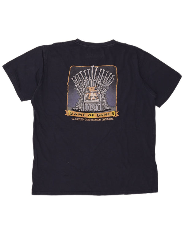 WEIRD FISH T-Shirt graphique homme haut 2XL bleu marine coton