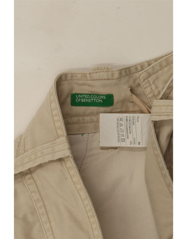 Benetton Short Cargo Homme IT 48 Medium W36 Coton Beige
