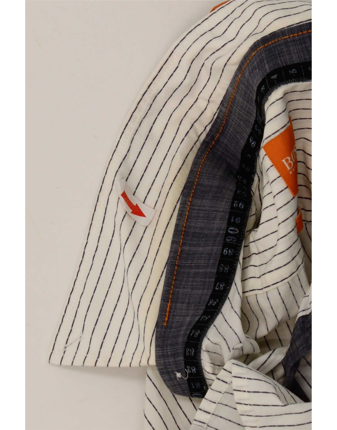 Hugo Boss Chemise Slim Fit en coton à fines rayures blanc moyen