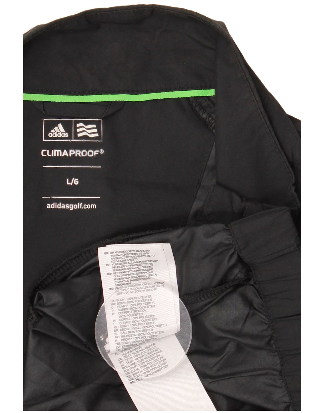 Adidas Haut de survêtement à manches courtes Clima Proof pour homme Noir Taille L