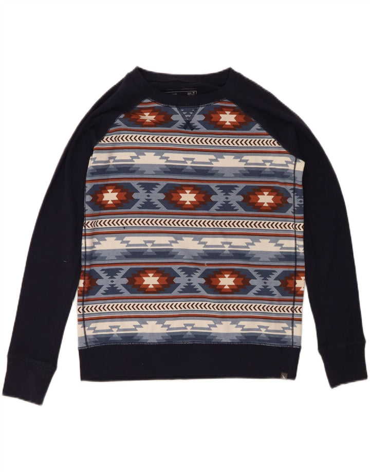 Eddie Bauer Sweat-shirt pour femme UK 14 en coton bleu marine moyen