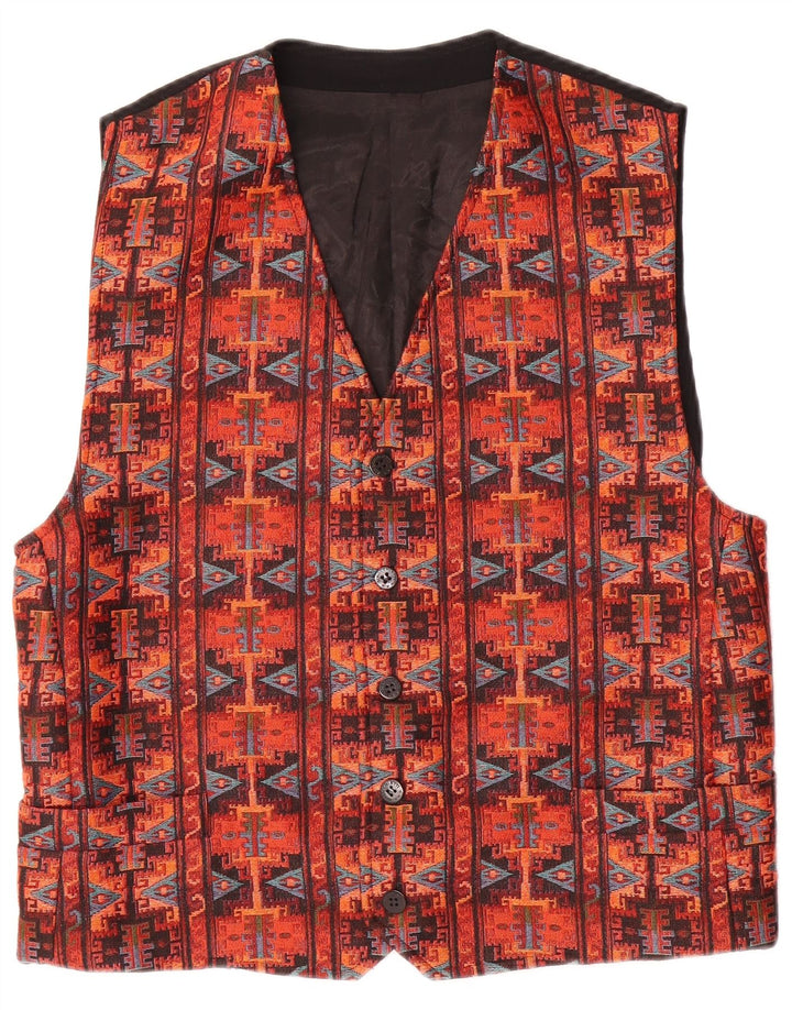 Umberto Ginocchietti Gilet Homme Rouge Moyen Géométrique