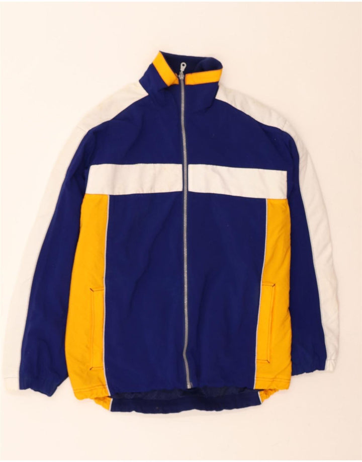 CRANE Mens Tracksuit Top Jacket Medium Navy Blue Colourblock Polyamide Vintage Crane and Second-Hand Crane from Messina Hembry 