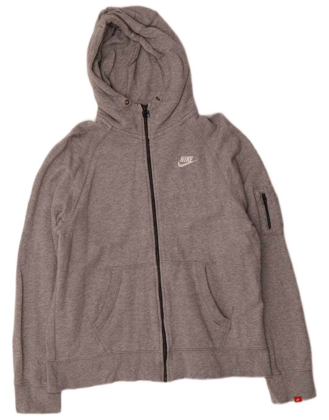 Nike Pull à capuche zippé pour homme Grand coton gris