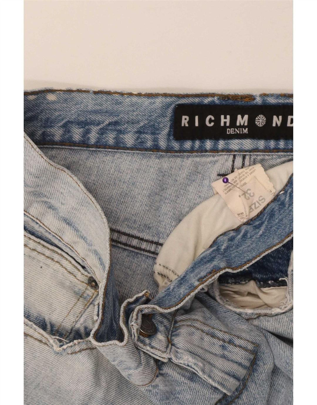 Jean droit homme Richmond W32 L32 bleu coton