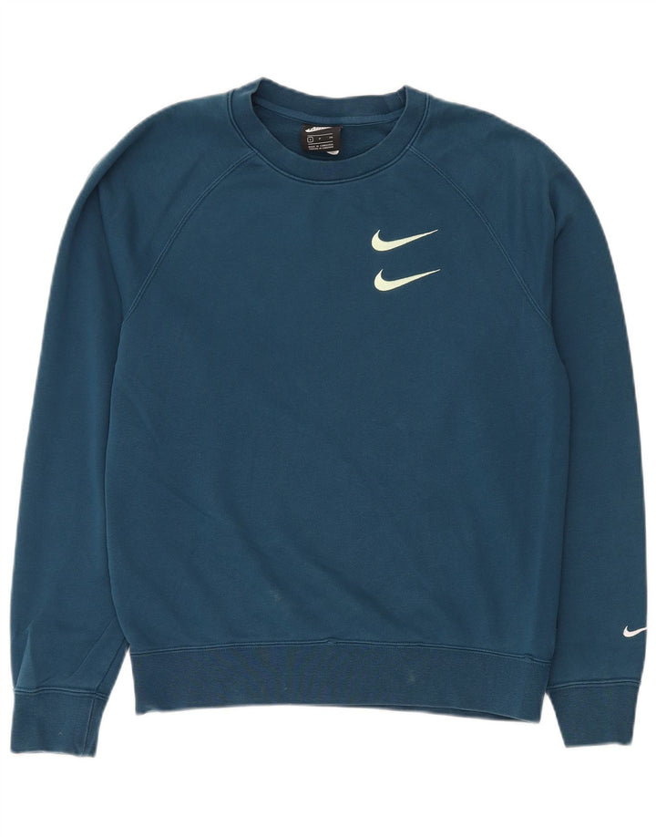 Nike Sweat-shirt pour homme en coton bleu Taille S