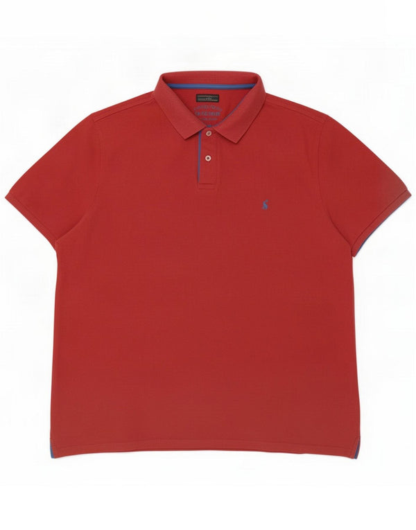 Joules Mens Polo Shirt 2XL Pink Cotton