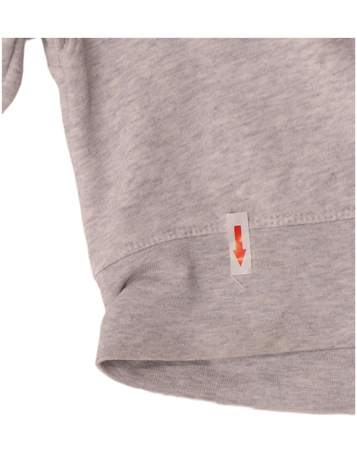 Nike Womens Crop Graphic Sweatshirt Jumper UK 10 Petit Gris Moucheté