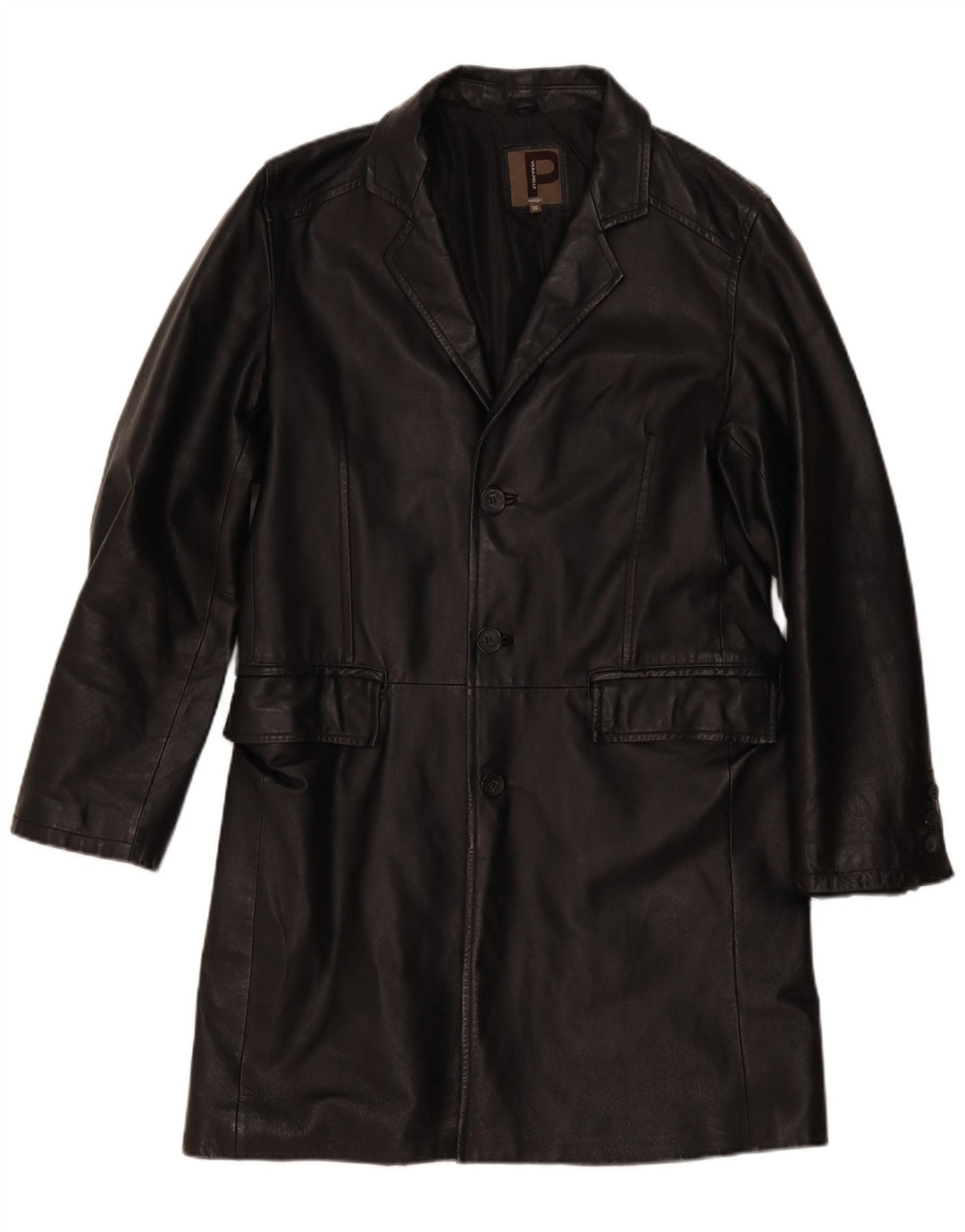 Conbipel Manteau en Cuir Homme IT 50 Large Cuir Noir