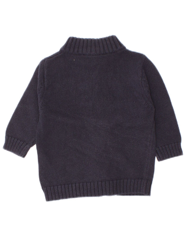 Timberland Pull cardigan graphique pour bébé garçon 3-6 mois en coton bleu marine