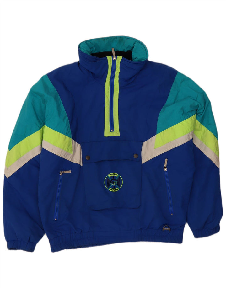 Tyrolia Veste de ski pull pour homme UK 40 Large Bleu Colorblock Polyester