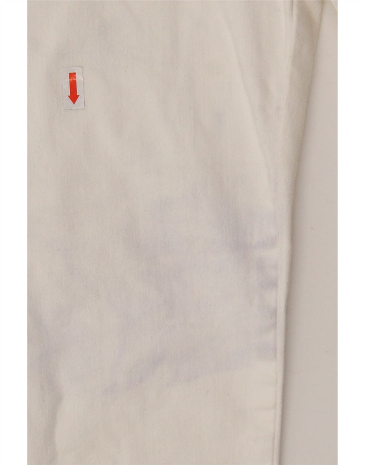 MOSCHINO Jean Skinny Graphique Femme W26 L26 Blanc