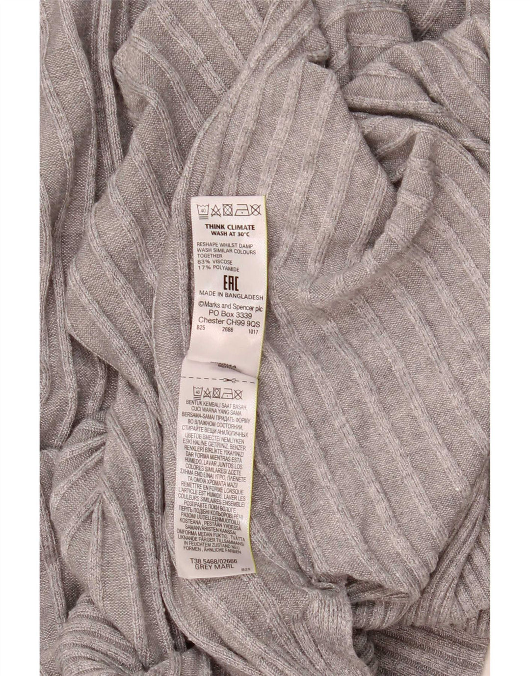 Marks & Spencer Pull cardigan ouvert long pour femme UK 14 Gris moyen