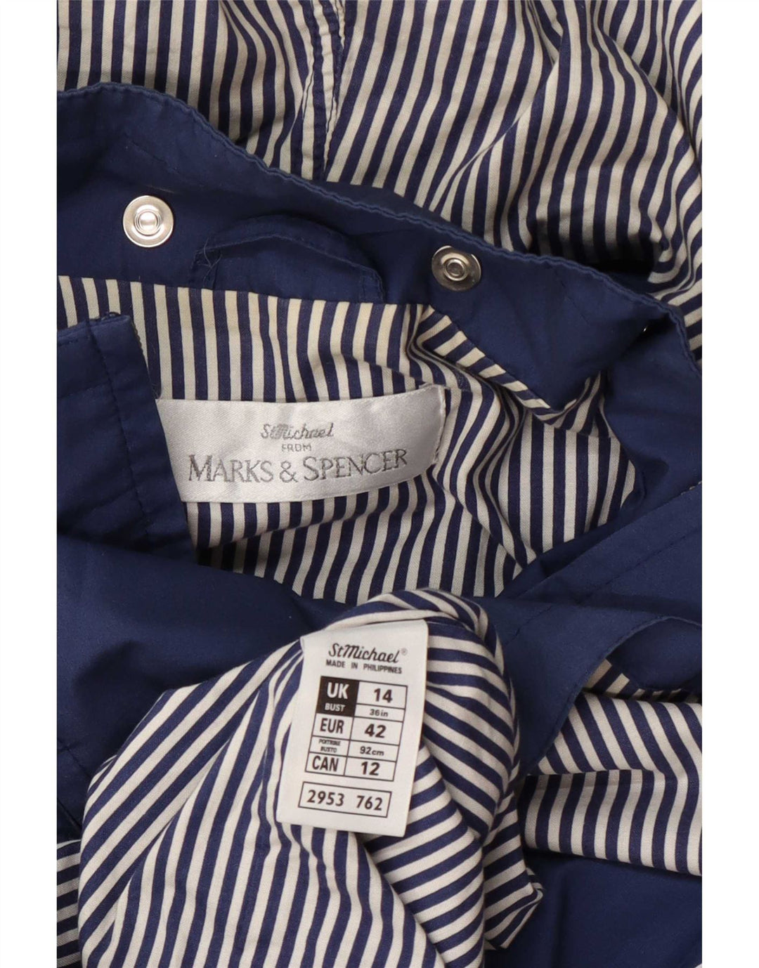 Marks & Spencer Veste de pluie à capuche St. Michael pour femme UK 14 Large Bleu