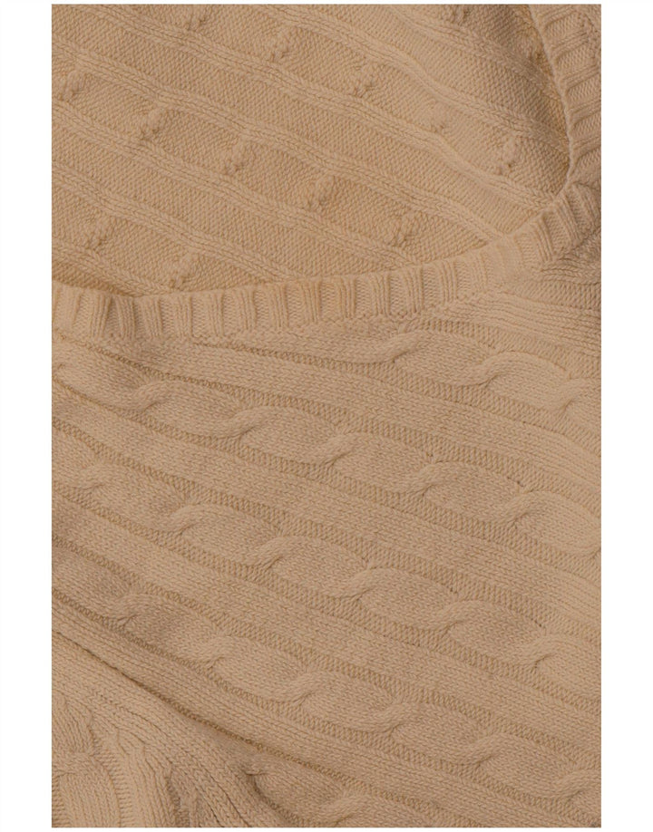 CREW CLOTHING Pull col V pour Femme UK 18 XL Coton Blanc cassé