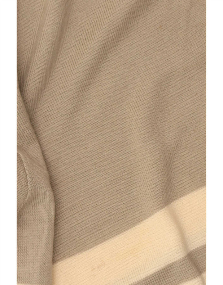 Les Copains Pull col rond homme IT 52 Large laine color block gris