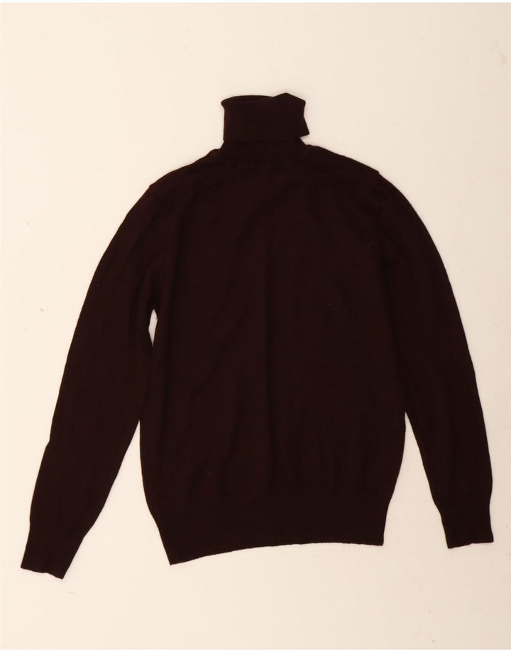 Zara Pull Col Roulé Homme Grand Acrylique Bordeaux