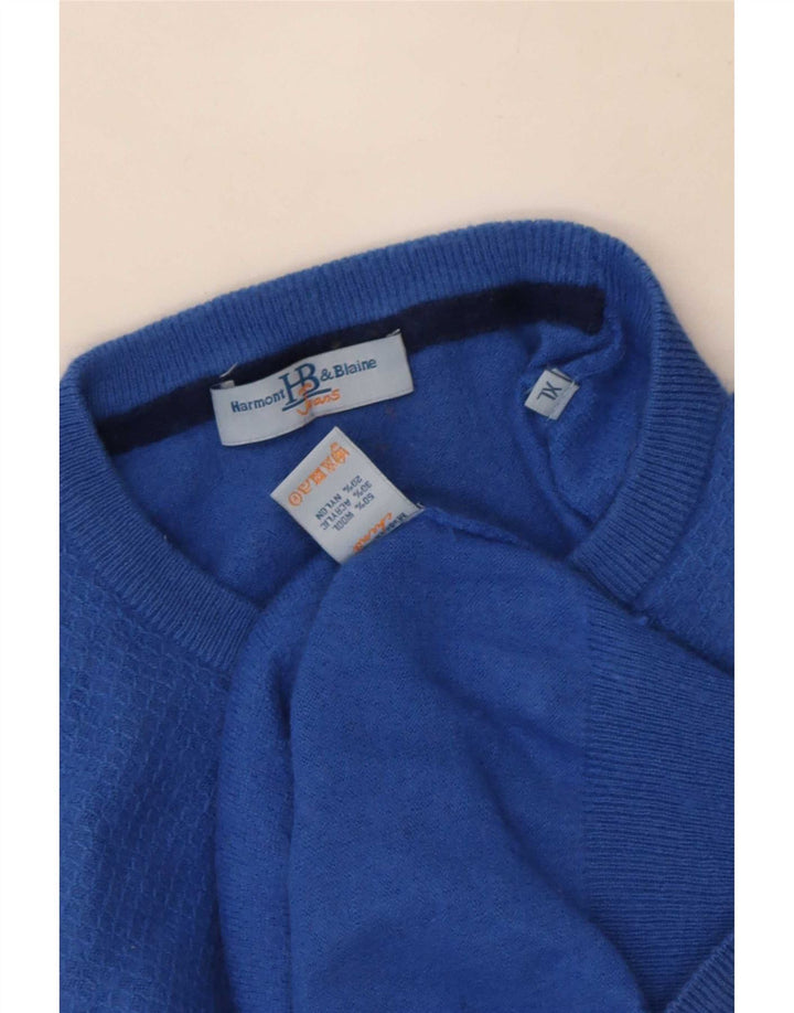 Harmont & Blaine Pull col rond homme XL laine bleue